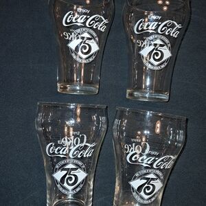 Vintage 75th ANNIVERSARY Coca-Cola GLASSES